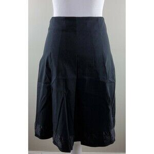 JP & Mattie Women's Ribbon Trim A Line Skirt Black Size S